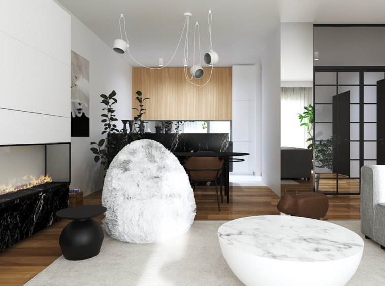 Popovica Lux - dnevna soba, trpezarija i kuhinja | Popovica Lux - living room, dining room and kitchen