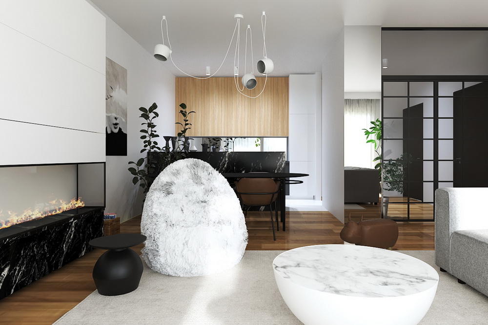 Popovica Lux - dnevna soba, trpezarija i kuhinja | Popovica Lux - living room, dining room and kitchen