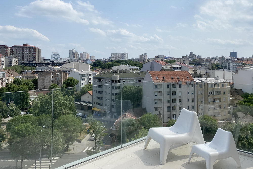Trosobni penthaus, Novi Dorćol - pogled s terase | 2-Br penthouse, Novi Dorćol - view from the terrace