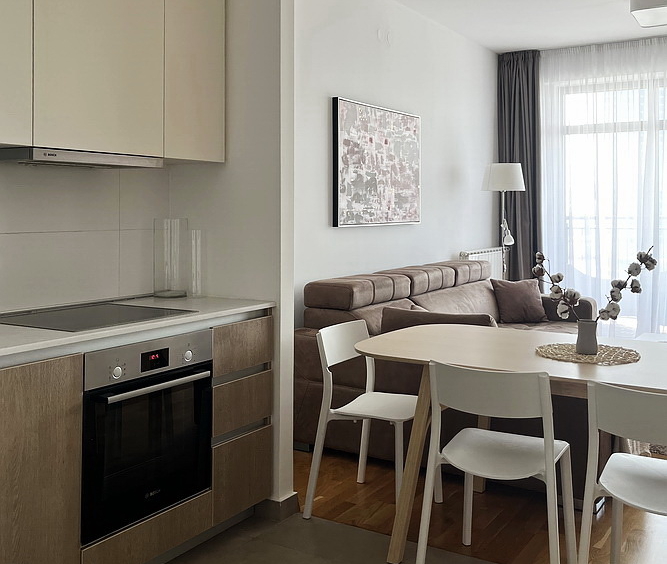 Trosoban stan, BW Parkview - dnevna soba, trpezarija, kuhinja | 2-Br apartment, BW Parkview - living room, dining room, kitchen