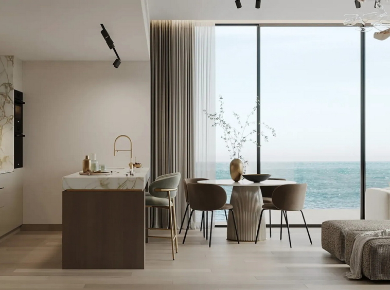 Rena, Dubai - dnevna soba, trpezarija, kuhinja | Rena, Dubai - living room, dining room, kitchen