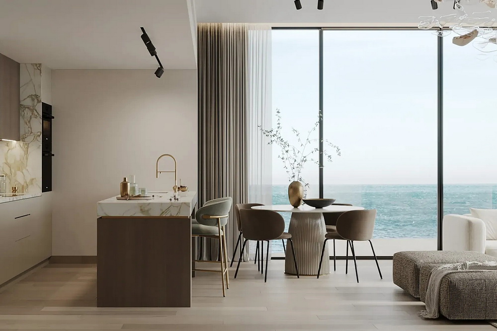 Rena, Dubai - dnevna soba, trpezarija, kuhinja | Rena, Dubai - living room, dining room, kitchen