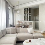 Četvorosoban stan, Vračar - dnevna soba, trpezarija, kuhinja | 3-Br apartment, Vračar - living room, dining room, kitchen