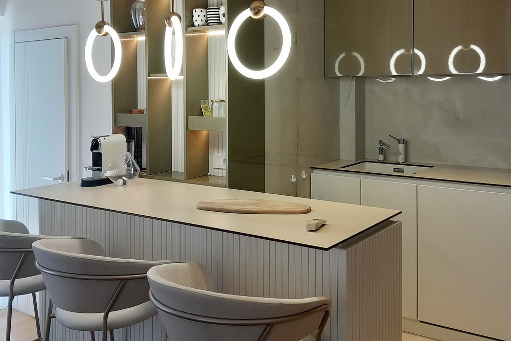 Četvorosoban stan, Vračar - dnevna soba, trpezarija, kuhinja | 3-Br apartment, Vračar - living room, dining room, kitchen