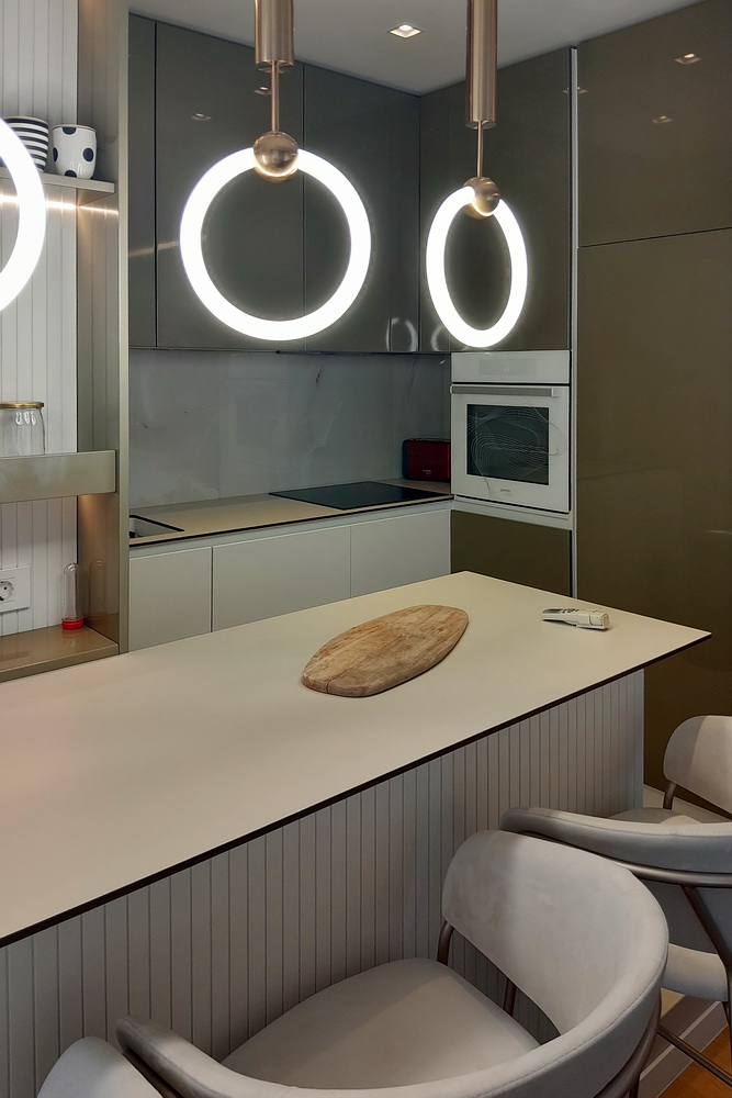 Četvorosoban stan, Vračar - dnevna soba, trpezarija, kuhinja | 3-Br apartment, Vračar - living room, dining room, kitchen