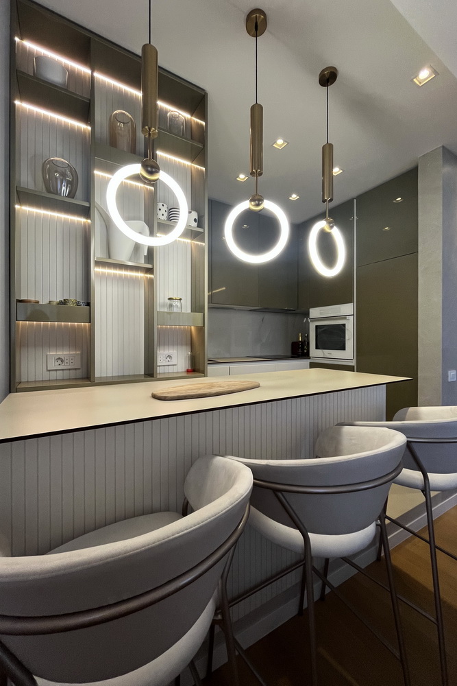 Četvorosoban stan, Vračar - dnevna soba, trpezarija, kuhinja | 3-Br apartment, Vračar - living room, dining room, kitchen