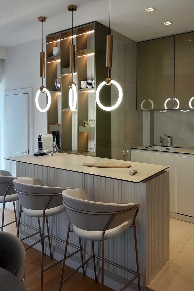 Četvorosoban stan, Vračar - dnevna soba, trpezarija, kuhinja | 3-Br apartment, Vračar - living room, dining room, kitchen