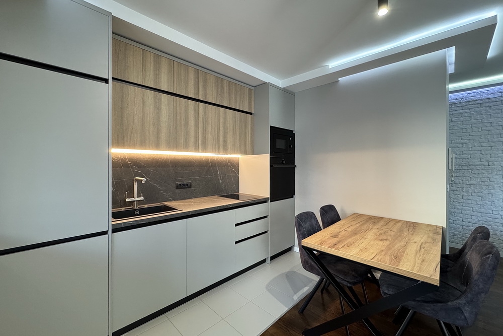 Trosoban stan, A Blok - dnevna soba, tpezarija, kuhinja | 2-Br apartment, A Blok - living room, dining room, kitchen