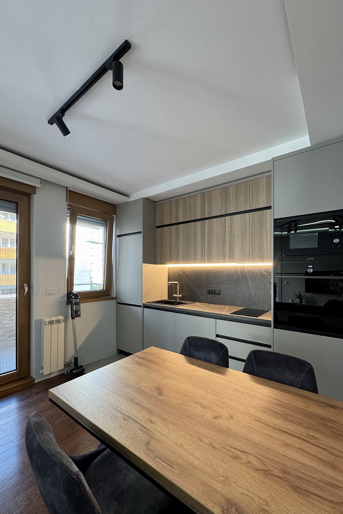 Trosoban stan, A Blok - dnevna soba, tpezarija, kuhinja | 2-Br apartment, A Blok - living room, dining room, kitchen