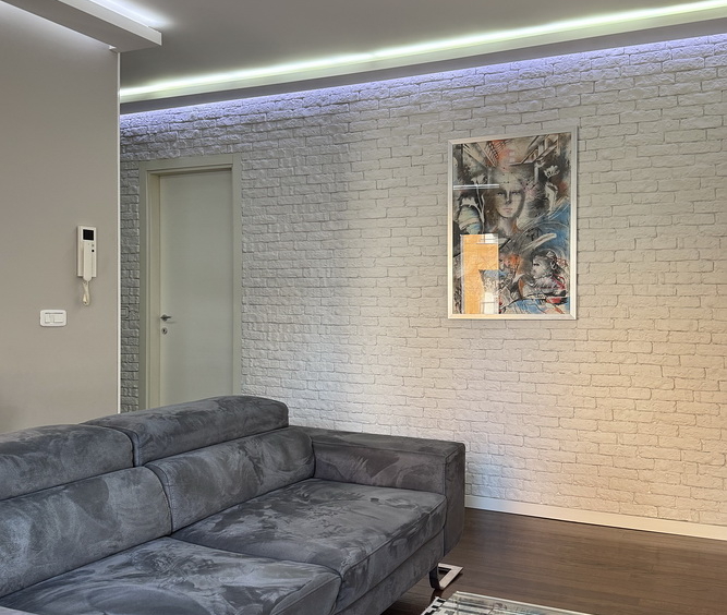 Trosoban stan, A Blok - dnevna soba, tpezarija, kuhinja | 2-Br apartment, A Blok - living room, dining room, kitchen