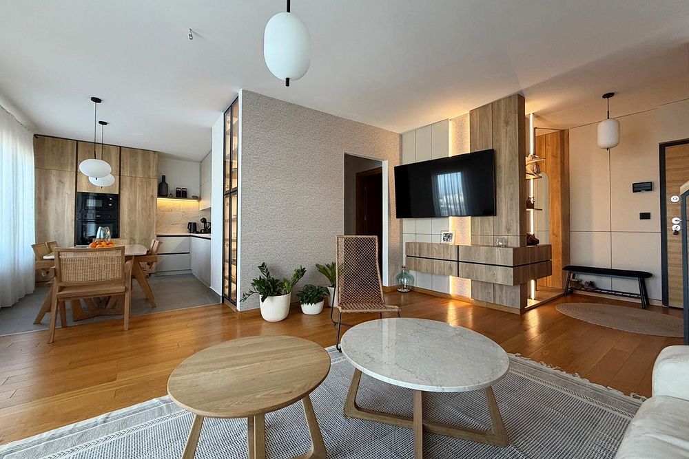 Dupleks, Zemun - dnevna soba, trpezarija, kuhinja | Duplex apartment, Zemun - living room, dining room, kitchen