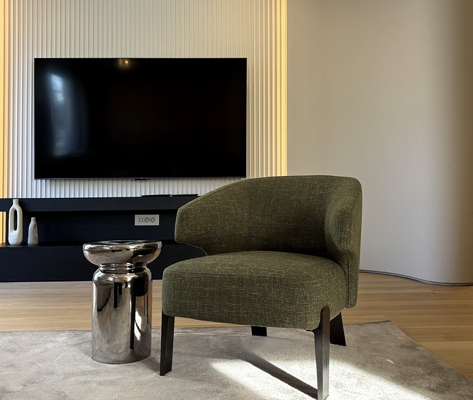 Četvorosoban stan, Dedinje - dnevna soba, trpezarija, kuhinja | 3-Br apartment, Dedinje - living room, dining room, kitchen