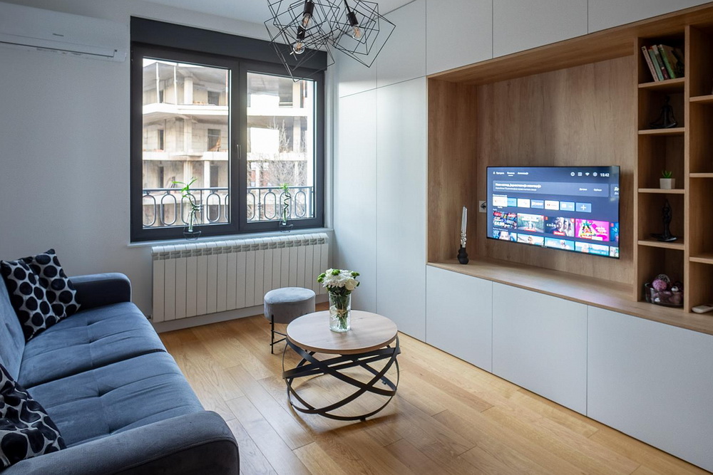 Dvosoban stan, Dorćol - dnevna soba, trpezarija, kuhinja | 1-Br apartment, Dorćol - living room, dining room, kitchen Dvosoban stan, Dorćol - dnevna soba, trpezarija, kuhinja | 1-Br apartment, Dorćol - living room, dining room, kitchen