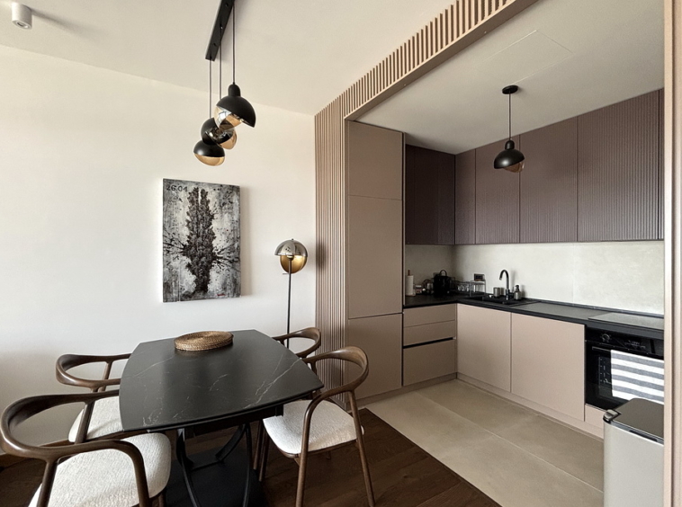 Četvorosoban stan, Novi Dorćol - dnevna soba, trpezarija, kuhinja | 3-Br apartment, Novi Dorćol - living room, dining room, kitchen
