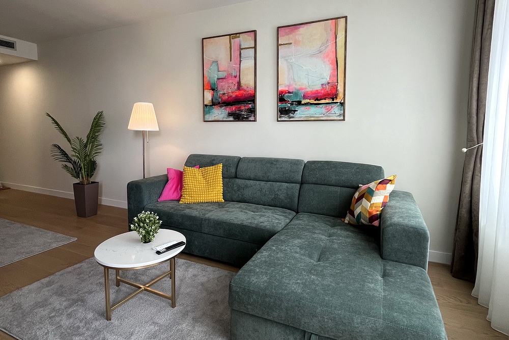 Dvosoban stan, Airport Garden - dnevna soba, trpezarija | 1-Br apartment, Airport Garden - living room, dining room