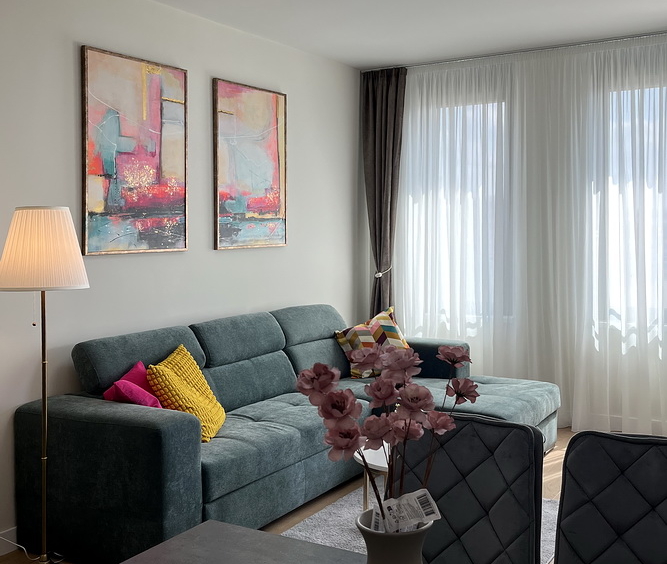 Dvosoban stan, Airport Garden - dnevna soba, trpezarija | 1-Br apartment, Airport Garden - living room, dining room