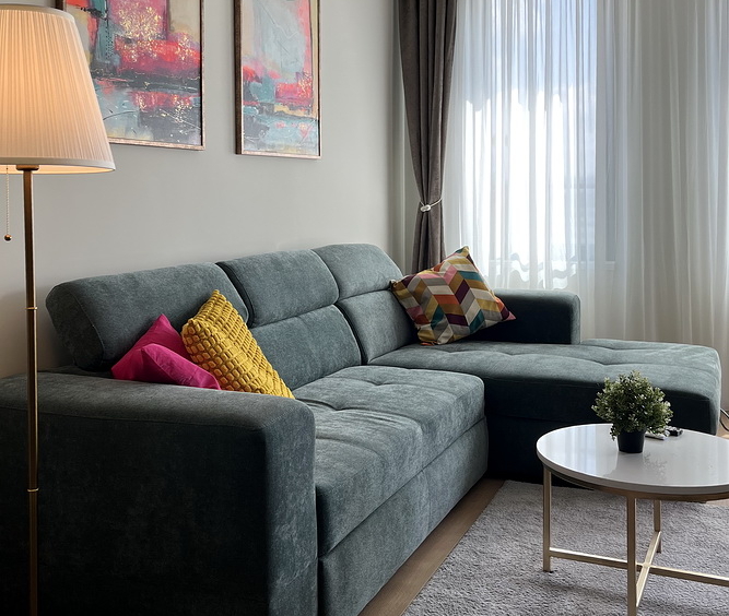 Dvosoban stan, Airport Garden - dnevna soba, trpezarija | 1-Br apartment, Airport Garden - living room, dining room