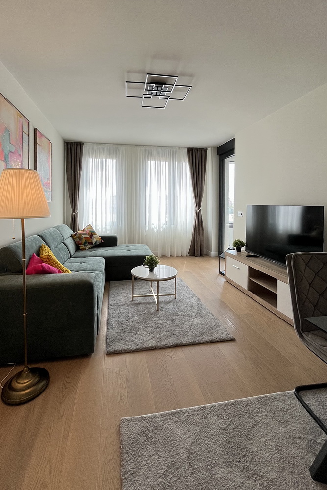Dvosoban stan, Airport Garden - dnevna soba, trpezarija | 1-Br apartment, Airport Garden - living room, dining room