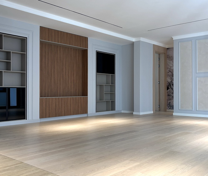 Stan sa tri spavaće sobe, Vračar - dnevna soba, trpezarija, kuhinja | 3-Br apartment, Vračar - living room, dining room, kitchen