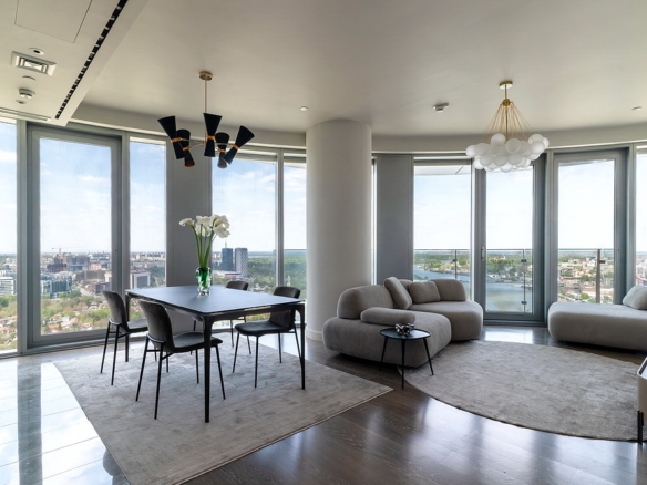 Trosoban stan, St. Regis Branded Residences - dnevna soba, trpezarija, kuhinja | 2-Br apartment, St. Regis Branded Residences - living room, dining room, kitchen