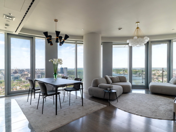 Trosoban stan, St. Regis Branded Residences - dnevna soba, trpezarija, kuhinja | 2-Br apartment, St. Regis Branded Residences - living room, dining room, kitchen