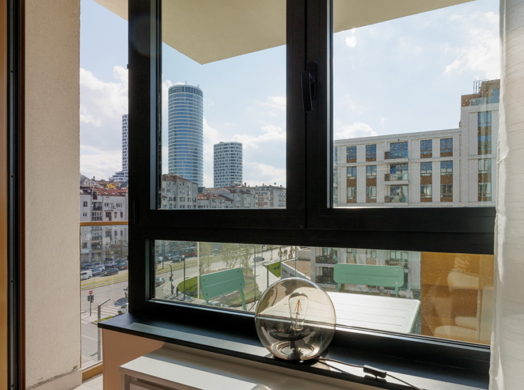 Dvosoban stan, BW Quartet 4 - dnevna soba, terasa | 1-Br apartment, BW Quartet 4 - living room. terrace