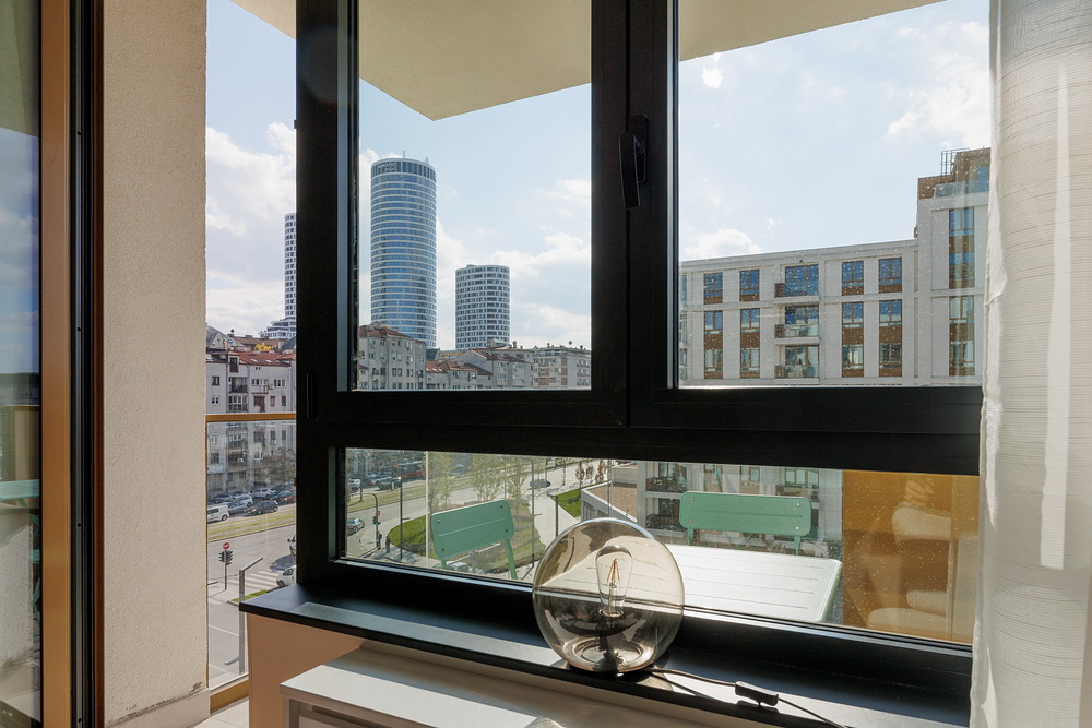 Dvosoban stan, BW Quartet 4 - dnevna soba, terasa | 1-Br apartment, BW Quartet 4 - living room. terrace