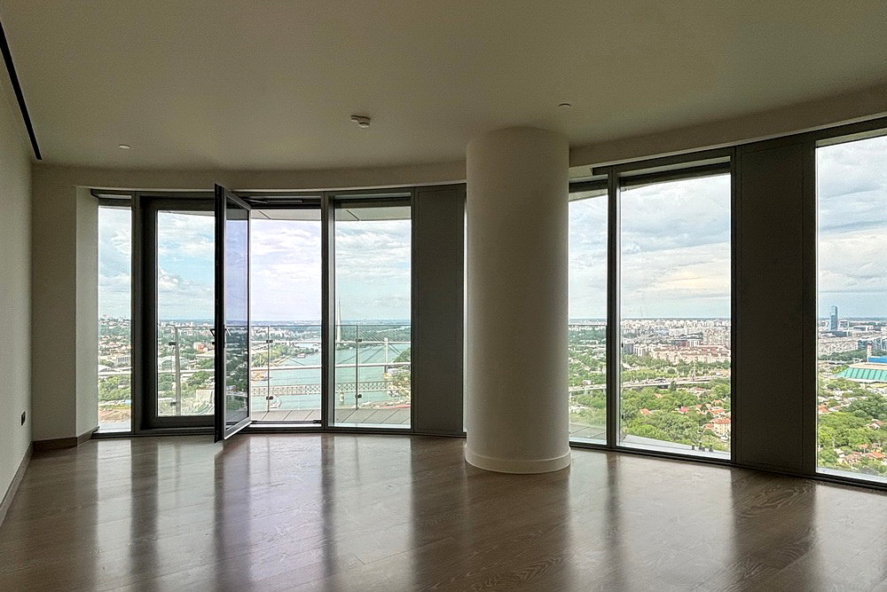 Trosoban stan, St. Regis Branded Residences - dnevna soba, trpezarija, kuhinja | 2-Br apartment, St. Regis Branded Residences - living room, dining room, kitchen