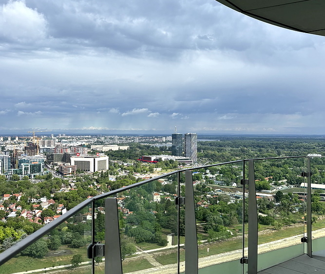 Trosoban stan, St. Regis Branded Residences - pogled s terase | 2-Br apartment, St. Regis Branded Residences - view from the terrace