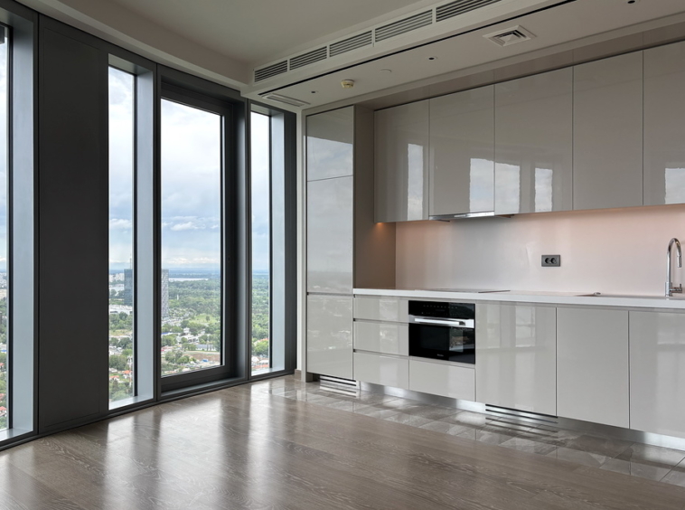 Trosoban stan, St. Regis Branded Residences - dnevna soba, trpezarija, kuhinja | 2-Br apartment, St. Regis Branded Residences - living room, dining room, kitchen