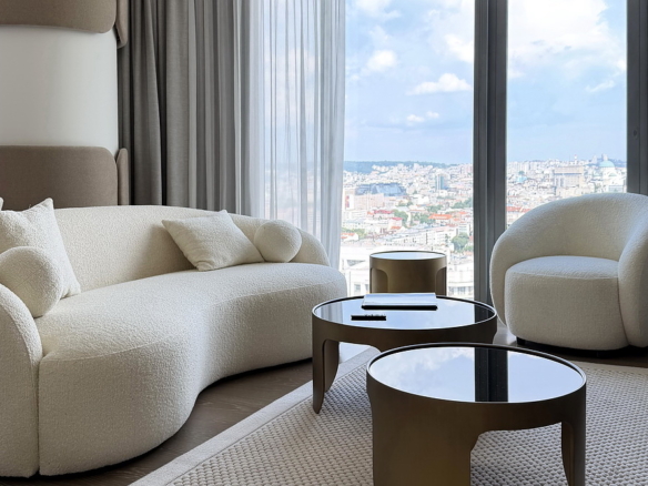 Dvosoban stan, The Residences at The St. Regis Belgrade - dnevna soba, trpezarija, kuhinja | 1-Br apartment, The Residences at The St. Regis Belgrade - living room, dining room, kitchen