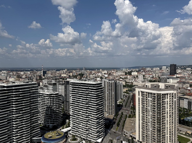 Dvosoban stan, The Residences at The St. Regis Belgrade - pogled s terase | 1-Br apartment, The Residences at The St. Regis Belgrade - view from the terrace