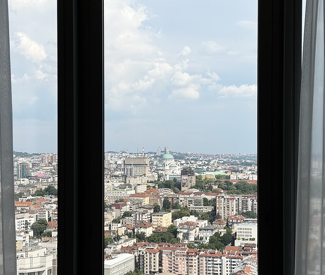 Dvosoban stan, The Residences at The St. Regis Belgrade - pogled iz spavaće sobe | 1-Br apartment, The Residences at The St. Regis Belgrade - view from the bedroom