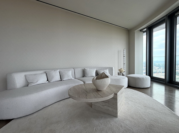 Trosoban stan, St. Regis Branded Residences - dnevna soba, trpezarija, kuhinja | 2-Br apartment, St. Regis Branded Residences - living room, dining room, kitchen