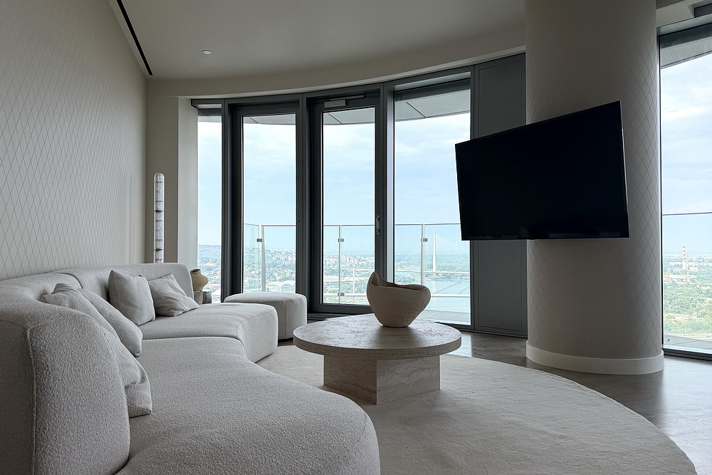 Trosoban stan, St. Regis Branded Residences - dnevna soba, trpezarija, kuhinja | 2-Br apartment, St. Regis Branded Residences - living room, dining room, kitchen