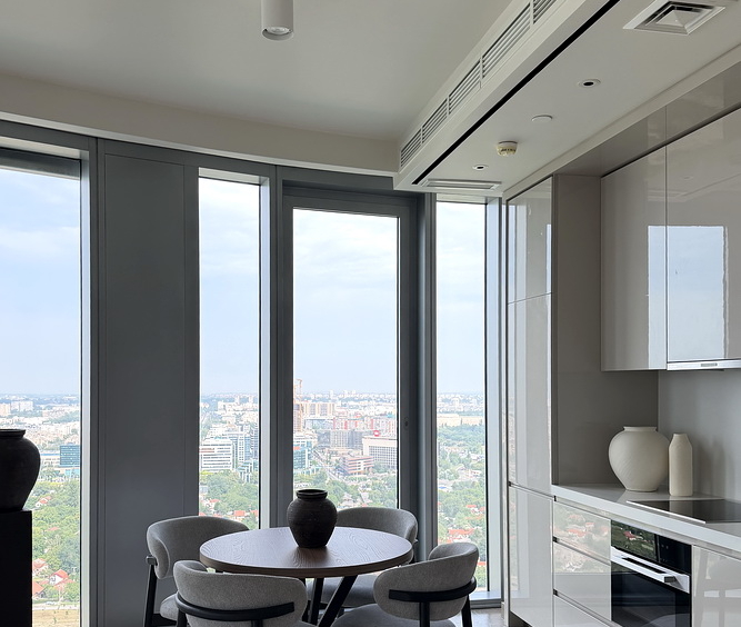 Trosoban stan, St. Regis Branded Residences - dnevna soba, trpezarija, kuhinja | 2-Br apartment, St. Regis Branded Residences - living room, dining room, kitchen