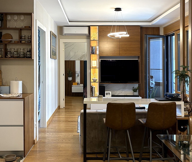 Trosoban stan, Wellport - dnevna soba, trpezarija, kuhinja | 2-Br apartment, Wellport - living room, dining room, kitchen