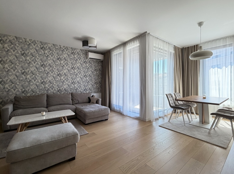 Dvosoban stan, K-District - dnevna soba, trpezarija, kuhinja | 1-Br apartment, K-District - living room, dining room, kitchen