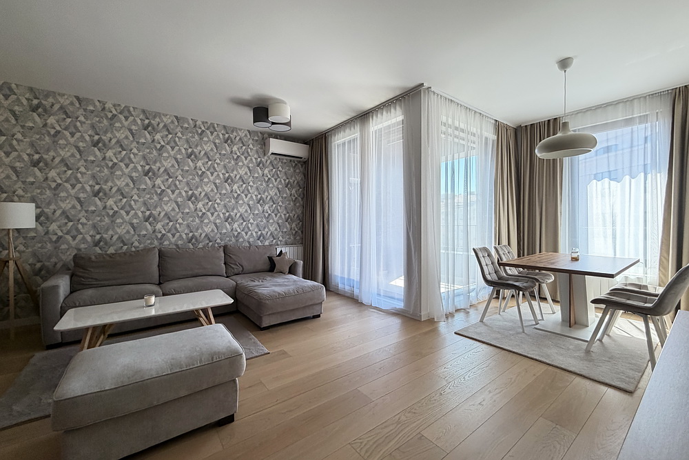 Dvosoban stan, K-District - dnevna soba, trpezarija, kuhinja | 1-Br apartment, K-District - living room, dining room, kitchen