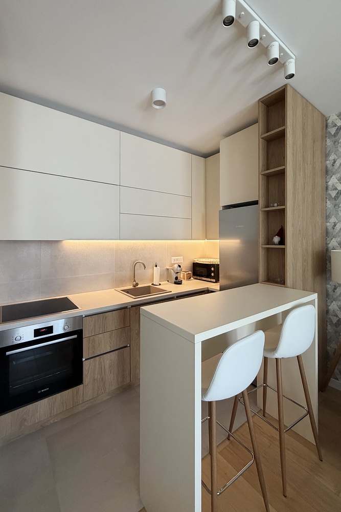 Dvosoban stan, K-District - dnevna soba, trpezarija, kuhinja | 1-Br apartment, K-District - living room, dining room, kitchen