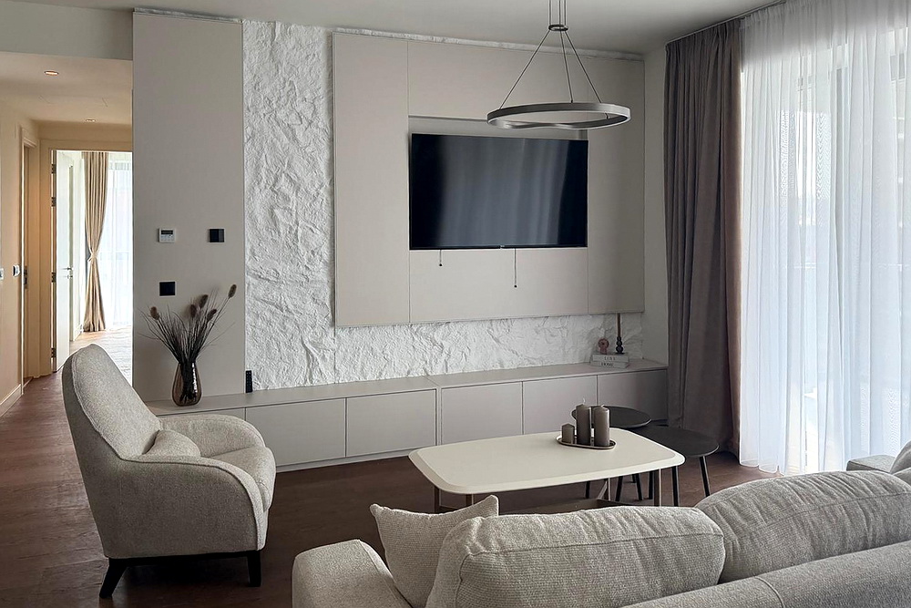 Trosoban stan, BW Perla - dnevna soba, trpezarija, kuhinja | 2-Br apartment, BW Perla - living room, dining room, kitchen