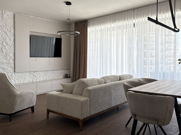 Trosoban stan, BW Perla - dnevna soba, trpezarija, kuhinja | 2-Br apartment, BW Perla - living room, dining room, kitchen