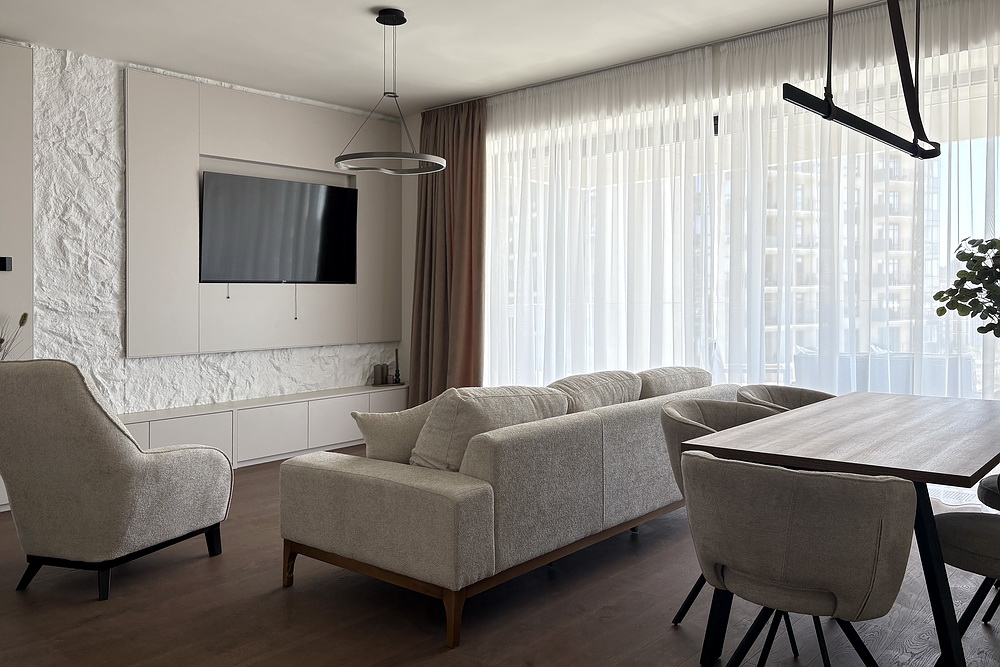 Trosoban stan, BW Perla - dnevna soba, trpezarija, kuhinja | 2-Br apartment, BW Perla - living room, dining room, kitchen