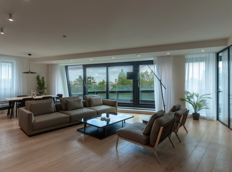 Trosoban stan, Nobel House Residences - dnevna soba, trpezarija, kuhinja | 2-Br apartment, Nobel House Residences - living room, dining room, kitchen