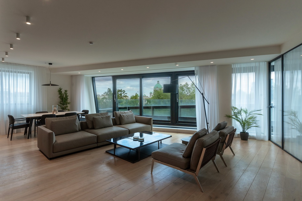 Trosoban stan, Nobel House Residences - dnevna soba, trpezarija, kuhinja | 2-Br apartment, Nobel House Residences - living room, dining room, kitchen